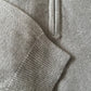 Men´s cashmere half zip front sweater grey