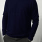 Men´s cashmere crew neck sweater jeans blue