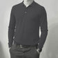 Men´s  cashmere silk button down sweater navy