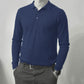 Men´s  cashmere silk button down sweater grey