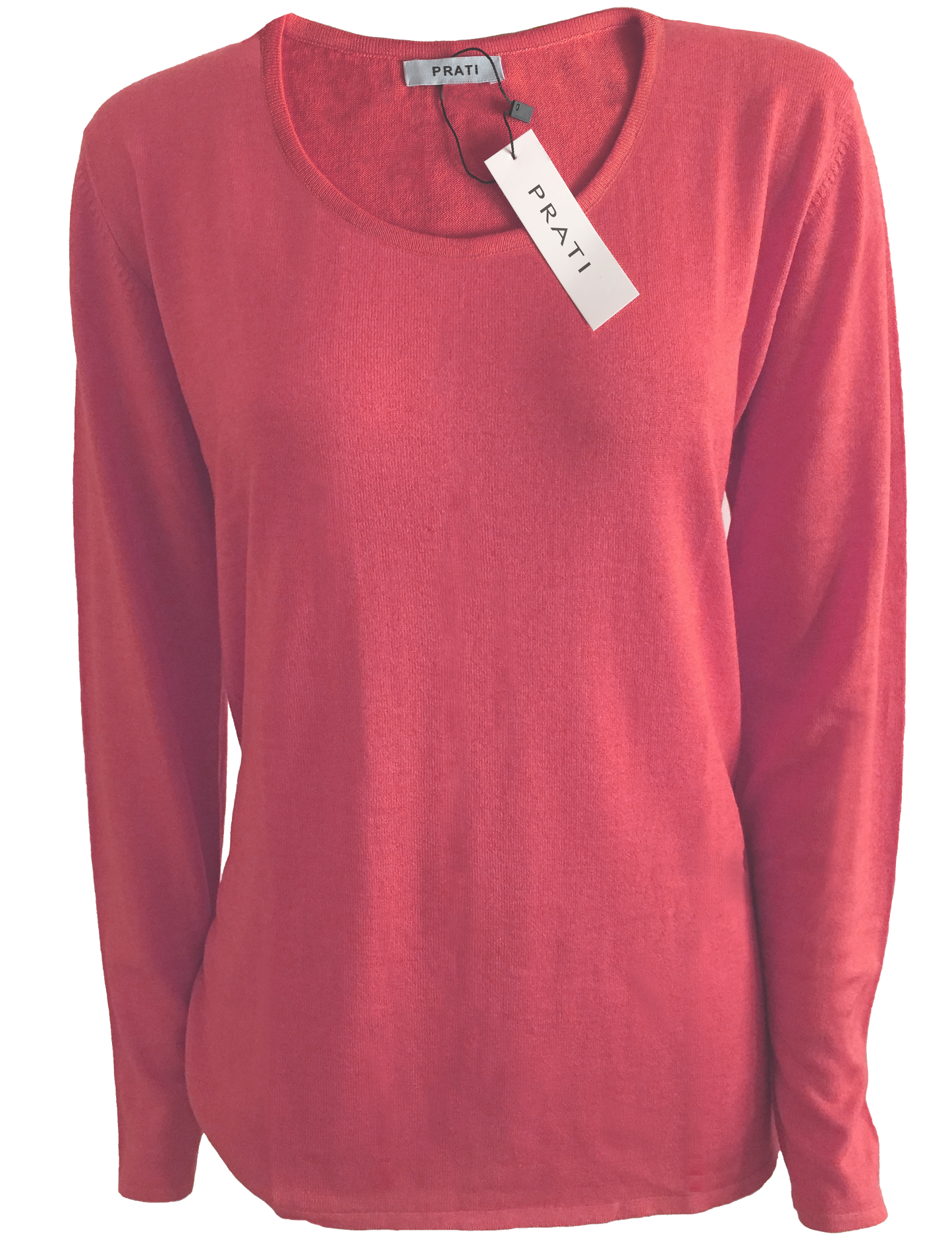 Cashmere Silk crew neck sweater t shirt coral